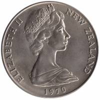 () Монета Новая Зеландия 1970 год   ""   Серебрение  UNC