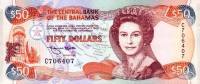  Банкнота Багамские острова Багамы 1992 год 50     UNC