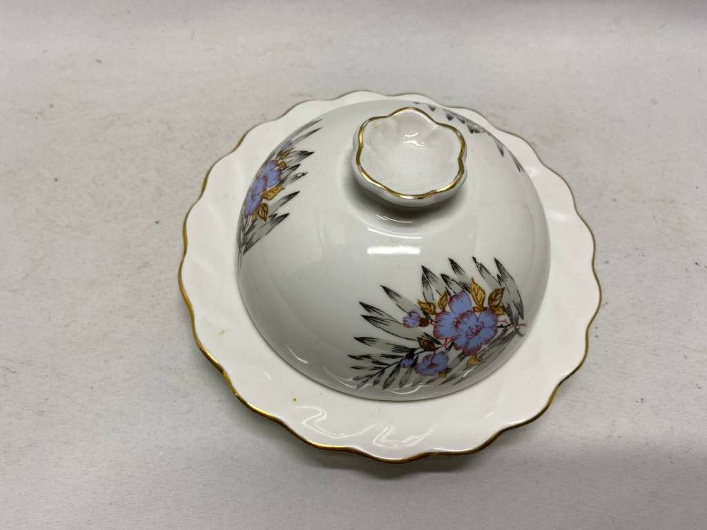 Масленка с крышкой ЛОЗ ЛЗФН цветы