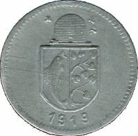 (№1919) Монета Германия 1919 год 5 Pfennig