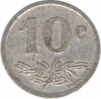 (№1921) Монета Франция 1921 год 10 Centimes