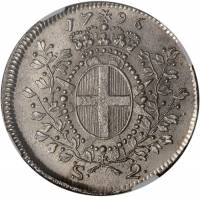 (№1796km343) Монета Мальта 1796 год 2 Scudi