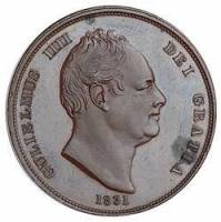 () Монета Великобритания 1831 год 1 пенни ""  Медь  AU