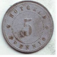(№1917) Монета Германия 1917 год 5 Pfennig