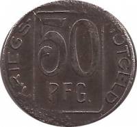 (№1918) Монета Германия 1918 год 50 Pfennig