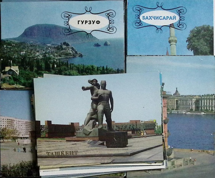 Набор открыток  "Города", 100 шт.