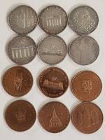 Коллекция медалей жетонов Германия 1967 год 12 штук