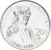 () Монета Словакия 1996 год 200  ""   Биметалл (Серебро - Ниобиум)  UNC