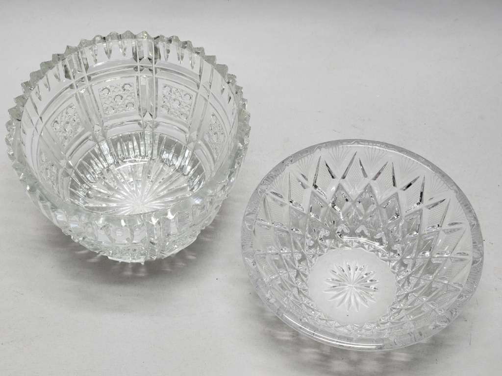Салатник Конфетница хрусталь СССР 2 штуки 