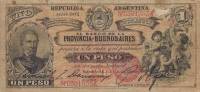 (№1888P-S1101a) Банкнота Аргентина 1888 год "1 Peso"