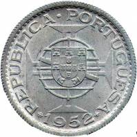(№1952km73) Монета Ангола 1952 год 10 Escudos