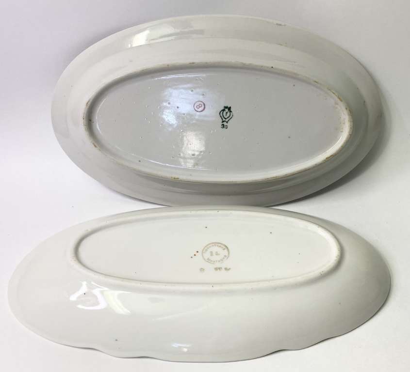 Селедочница фарфор Пролетарий Новгород 2 шт