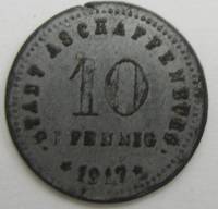 (№1917) Монета Германия 1917 год 10 Pfennig