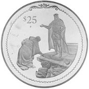 () Монета Британские Виргинские острова 1992 год 25  ""    AU