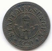 (№1920) Монета Германия 1920 год 10 Pfennig