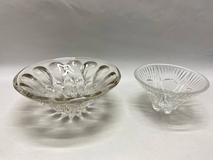Салатник хрусталь, стекло 2 шт СССР