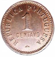 (№1921km60) Монета Ангола 1921 год 1 Centavo
