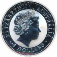 () Монета Австралия 2003 год 2 доллара ""   Биметалл (Серебро - Ниобиум)  UNC