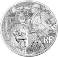 (2018) Монета Франция 2017 год 10 евро "Компьенское перемирие"  Серебро Ag 900  UNC