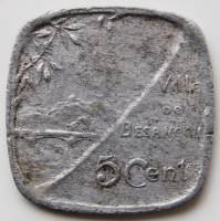 (№1917) Монета Франция 1917 год 5 Centimes