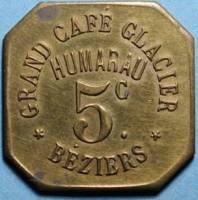 (№1920) Монета Франция 1920 год 5 Centimes (Cafeacute)