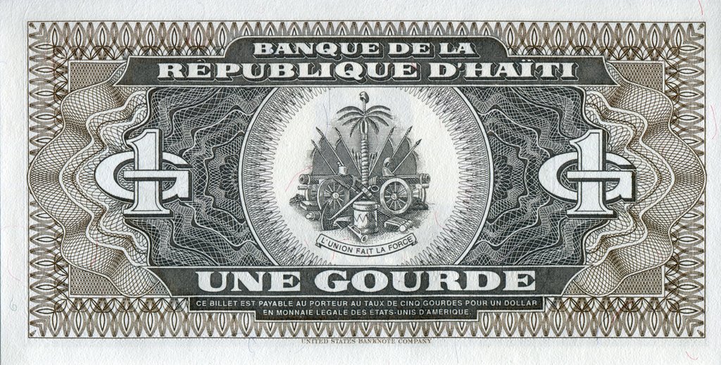  Банкнота Гаити 1989 год 1     UNC