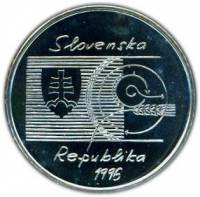 () Монета Словакия 1996 год 200  ""   Биметалл (Серебро - Ниобиум)  UNC