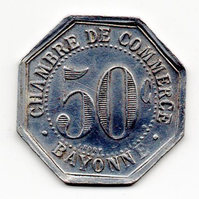 (№1920) Монета Франция 1920 год 50 Centimes