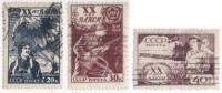 1938-72-74 Серия Набор марок 3 шт СССР  20 лет ВЛКСМ II Θ