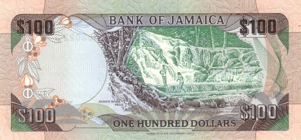 (,) Банкнота Ямайка 1993 год 100 долларов &quot;Дональд Сангстер&quot;   UNC