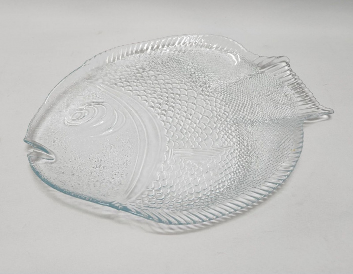 Блюдо Рыба стекло прозрачное 35*25 см (сост. отл.)
