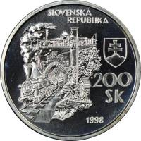 () Монета Словакия 1998 год 200  ""   Биметалл (Серебро - Ниобиум)  UNC