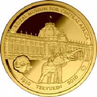 (06) Монета Бельгия 2010 год 50 евро "Африканский музей"  Биметалл (Платина - Золото)  PROOF