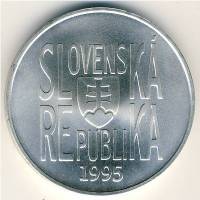 () Монета Словакия 1995 год 200  ""   Биметалл (Серебро - Ниобиум)  UNC
