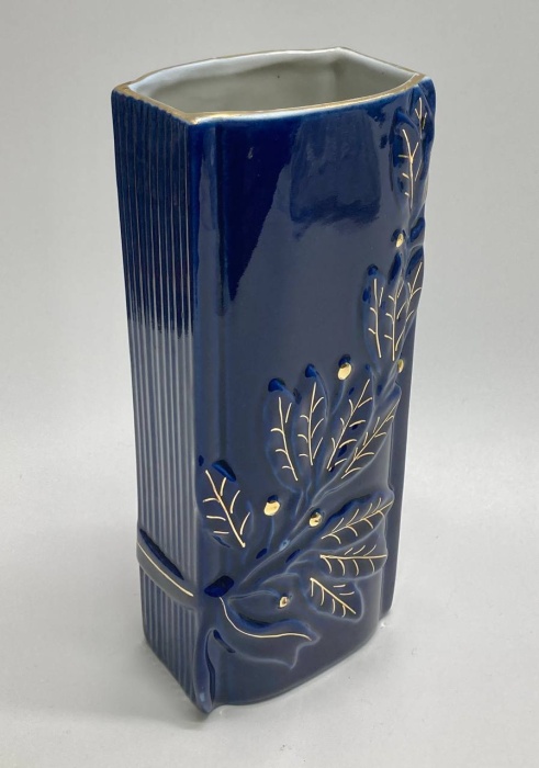 Ваза, Кобальт, позолота, Бронницы Возрождение