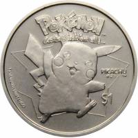 (2001) Монета Остров Ниуэ 2001 год 1 доллар "Пикаччу"   PROOF