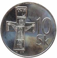 () Монета Словакия 1993 год 10  ""   Биметалл (Серебро - Ниобиум)  UNC