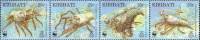 (№1998-771) Лист марок Кирибати 1998 год "Ворсовые Лангуста Panulirus penicillatus", Гашеный