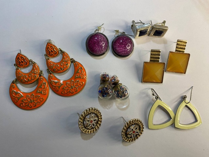 Серьги 7 пар бижутерия