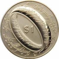 (2003) Монета Новая Зеландия 2003 год 1 доллар "Кольцо всевластья"  Медь-Никель  UNC