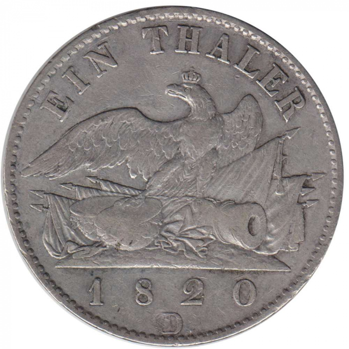 () Монета Германия (Пруссия) 1820 год   &quot;&quot;     VF