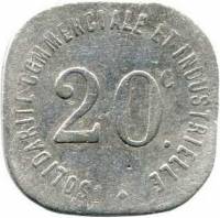 (№1918) Монета Франция 1918 год 20 Centimes (Solidariteacute)