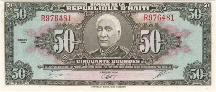  Банкнота Гаити 1986 год      UNC