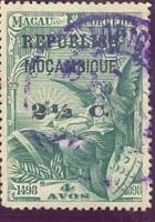 (№1913-132) Марка Мозамбик 1913 год "Флот Васко да Гамы на Словению штамп", Гашеная