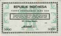 (№1959P-S501) Банкнота Индонезия 1959 год "5,000 Rupiah"