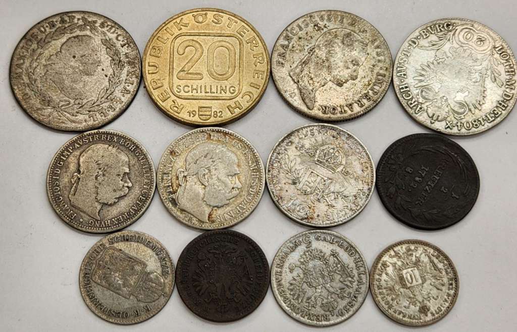 Набор монет Австрия 12 штук