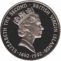 () Монета Британские Виргинские острова 1992 год 1 доллар ""   PROOF