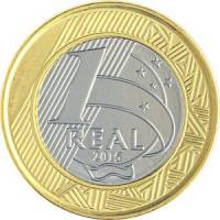 (№2015km711) Монета Бразилия 2015 год 1 Real (XXXI летних Олимпийских игр 2016 в Рио дзюдо)