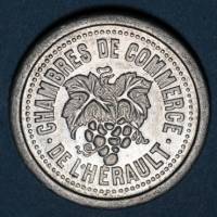 (№1921) Монета Франция 1921 год 10 Centimes (торговая палата)