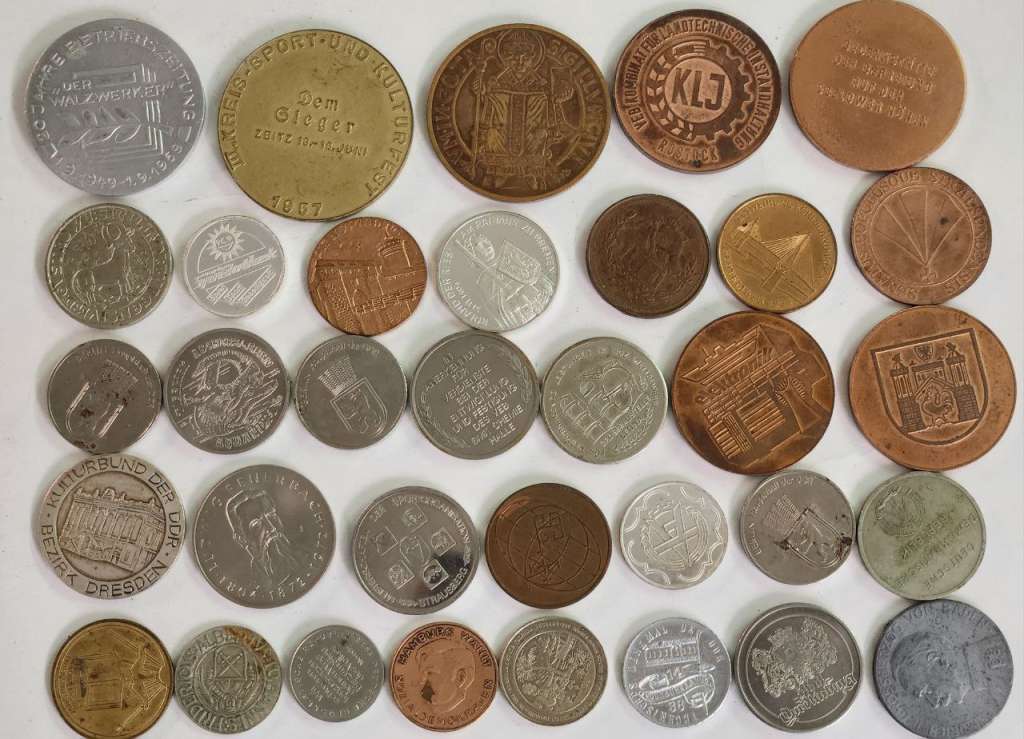 Коллекция медалей жетонов Германия 34 штуки